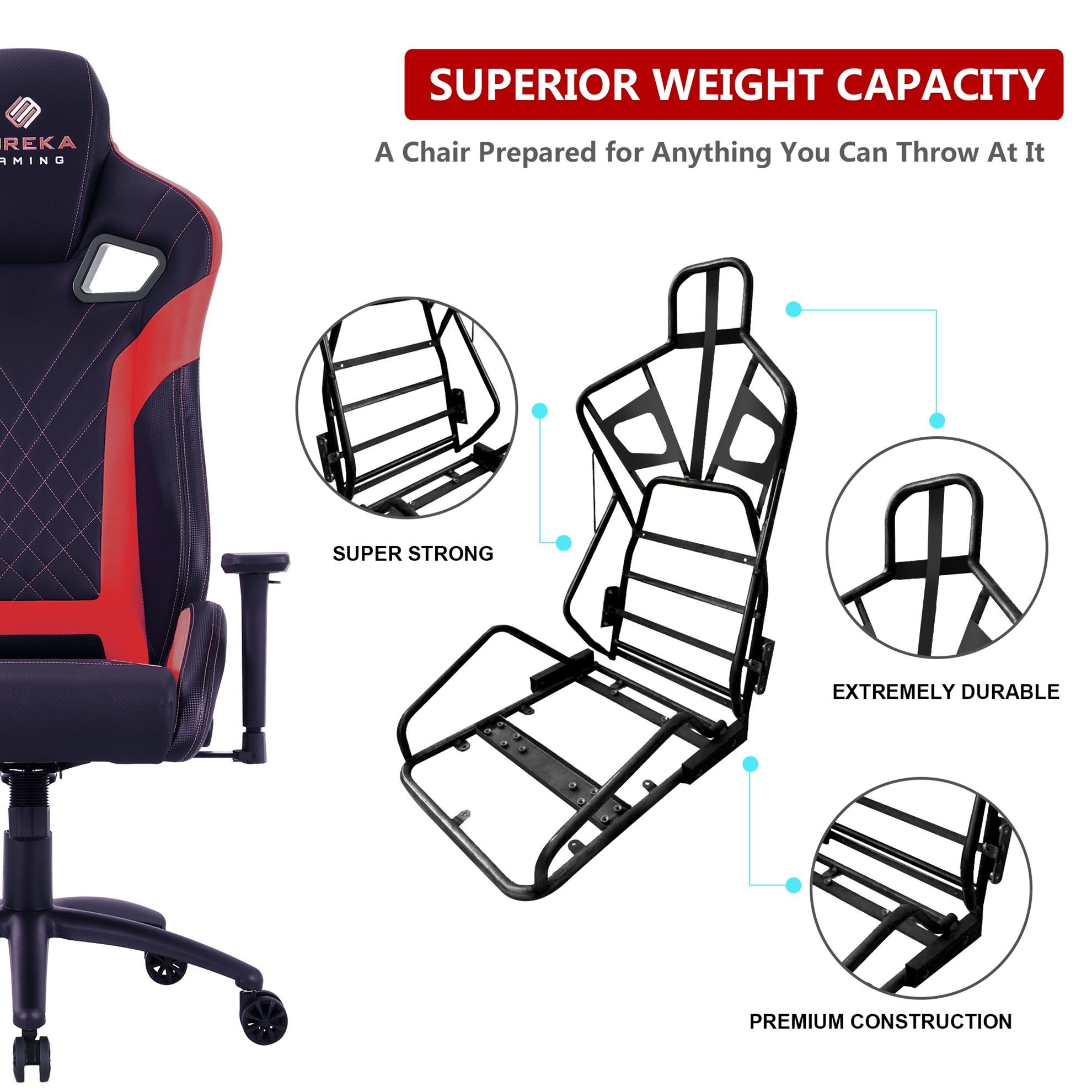 Eureka Ergonomic ERKONEXGX5BR Gaming chair Frankopop